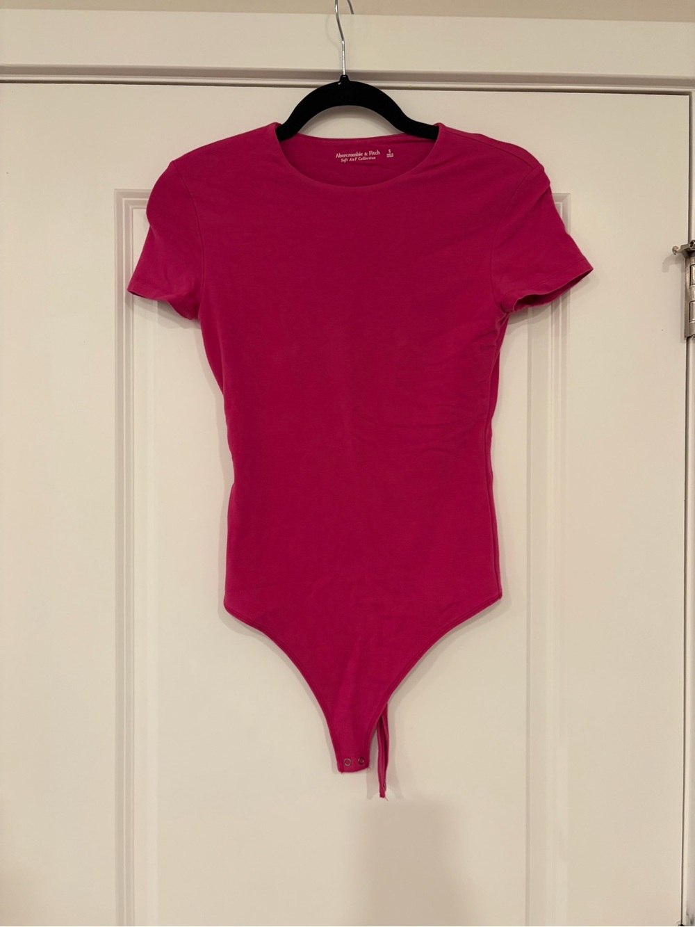 Abercrombie & Fitch Hot Pink Short-Sleeve One-Piece Bodysuit